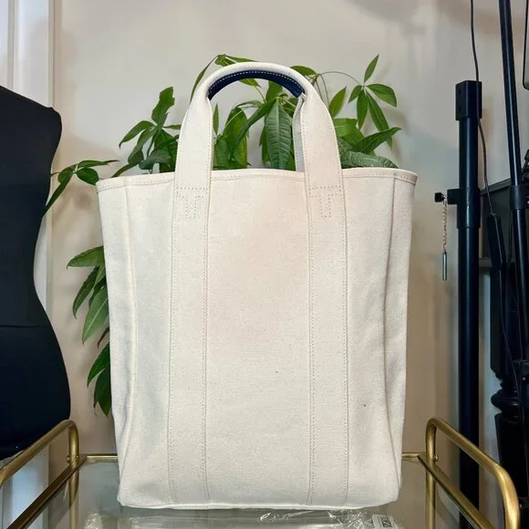 NEW WITH TAGS AUTHENTIC TORY BURCH CANVAS TOTE BAG - Picture 3 of 10